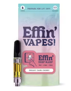 EFFIN EDIBLES - Deep Sleep Dreamy Dark Cherry 14:1:1 THC:CBN:CBG 1g Cartridge