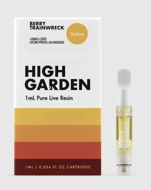 High Garden - Berry Trainwreck - 1g Live Resin 510 Vape Main Image