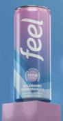 FEEL SELTZER | WILDBERRY POMEGRANATE | 10MG THC + 30MG CAFFEINE| ADULT-USE