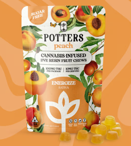 Potters - Peach - 100mg Live Resin Gummies (Potters)