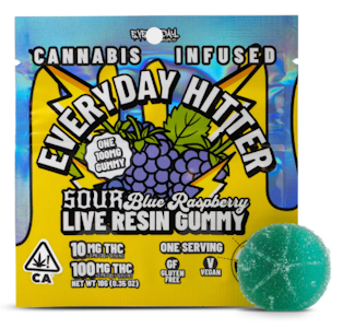 Everyday Slugger - Everyday Hitter - Sour Blue Raspberry - Gummies - 1pc - 100mg
