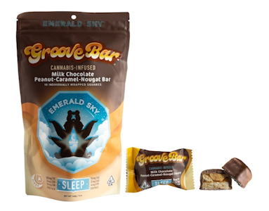 Emerald Sky - Milk Chocolate Live Rosin Peanut Caramel Nougat Bites Sleep 100mg 10 Pack - Emerald Sky