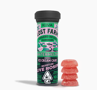 KIVA - LOST FARM 100mg Watermelon Ice Cream Rosin Gummies