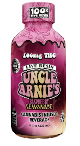UNCLE ARNIE'S - Uncle Arnies Beverage - Raspberry Lemonade  - 8oz - Live Resin - 100mg