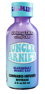 UNCLE ARNIE'S - Uncle Arnies Beverage - Blueberry Night Cap - 4:1 - CBN - THC- 100mg
