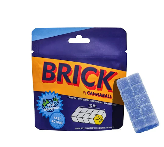 Cannabals - Blue Raspberry -Hybrid- 100mg THC Gummies | 1pk (BRICK) | Cannabals -b6 back