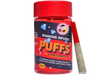 Lemon Cherry Gelato -Indica- 33% THC | 3.5g (Diamond Infused Pre-Rolls) 7pk | PUFFS by Cannabals      -b1 front