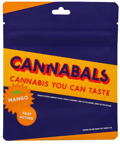 Cannabals - Mango- Sativa- 100mg THC Gummies | 10pk| Cannabals-b10 