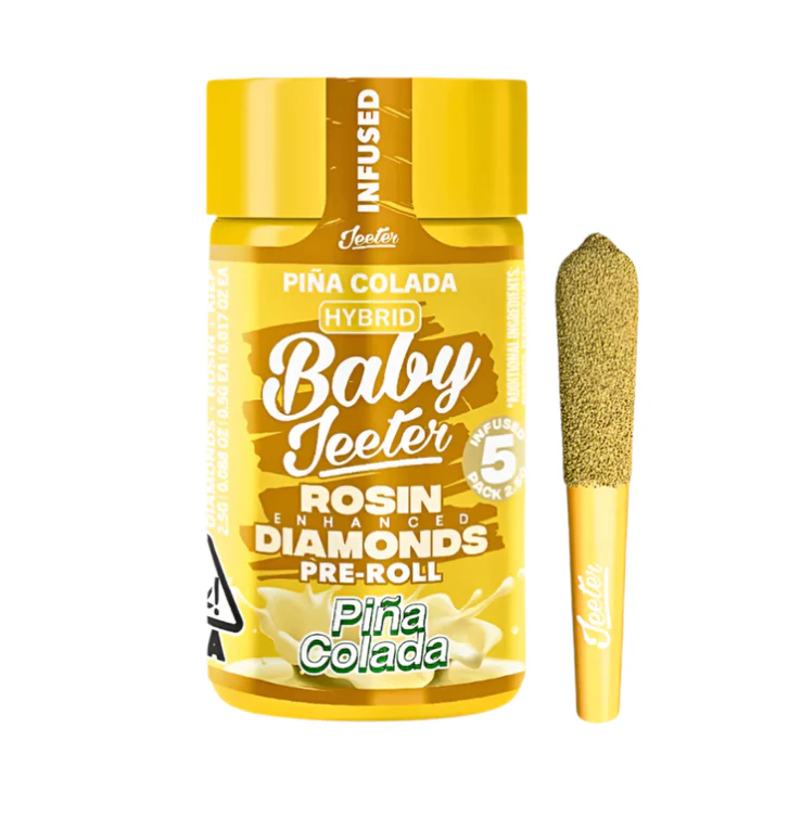 Jeeter - Pina Colada | 5 Pack - Quad Infused - Baby Jeeter Pre-Rolls | Jeeter Main Image