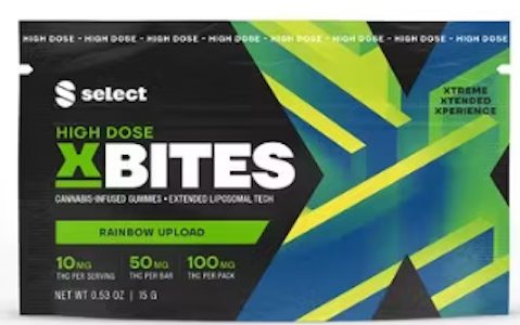 SELECT - Edibles | Select | High Dose X Bites | Rainbow Upload | 2 Pack