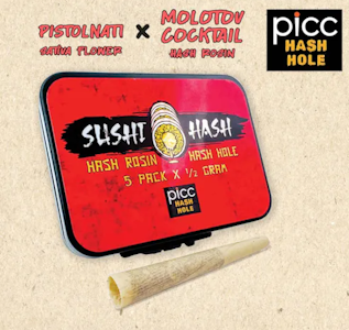 PICC - Picc | Sushi Hash Hole | Pre-Roll - Pistolnati X Molotov Cocktail Rosin 5pk | 2.5g