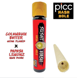 PICC - Picc | Sushi Hash Hole | Pre-Roll - Columbian Butter X Papaya Lemon Rosin | 1g