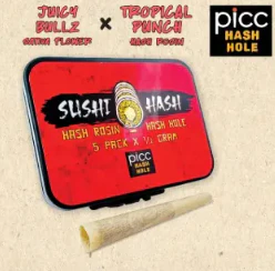 PICC - Picc | Sushi Hash Hole | Pre-Roll - Juicy Bullz X Tropical Punch Rosin 5pk | 2.5g Main Image