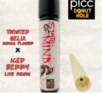PICC - Picc | State Of Mind | Live Resin Infused Pre-Roll - Twisted Helix X Iced Berry | 1g
