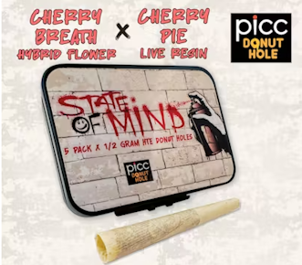 Picc | State Of Mind | Live Resin Infused Pre-Roll - Cherry Breath X Cherry Pie 5pk | 2.5g
