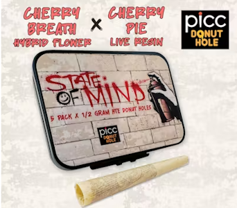 PICC - Picc | State Of Mind | Live Resin Infused Pre-Roll - Cherry Breath X Cherry Pie 5pk | 2.5g