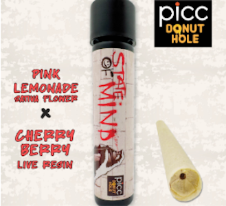 PICC - Picc | State Of Mind | Live Resin Infused Pre-Roll - Pink Lemonade X Cherry Berry | 1g