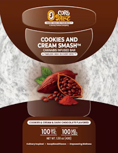 Jersey Canna - Edibles | Inclusion Gourmet | Cookies & Cream Smash | Cannabar | Belgian Milk Chocolate | 100mg