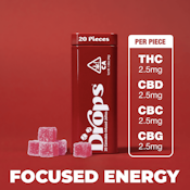 Drops | 20pc | Cranberry 1:1:1:1 | THC:CBG:CBC:CBD