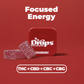 Drops | 2pc | Cranberry 1:1:1:1 | THC:CBG:CBC:CBD