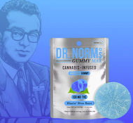 [Dr. Norm's] Distillate Single Gummie -100mg - Blazin Blue Razz (I)