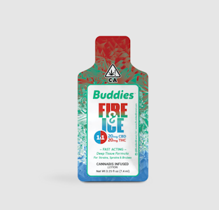 Buddies - Fire & Ice Trial Pack - 1:1 THC:CBD - 80mg Buddies