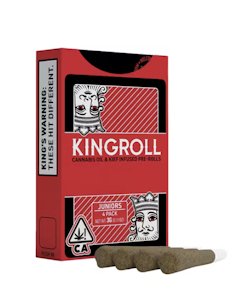 KINGROLL - Kingroll Juniors 4pk Infused Pre rolls 3g - Tangelo Sunrise x Kreamsicle 40%