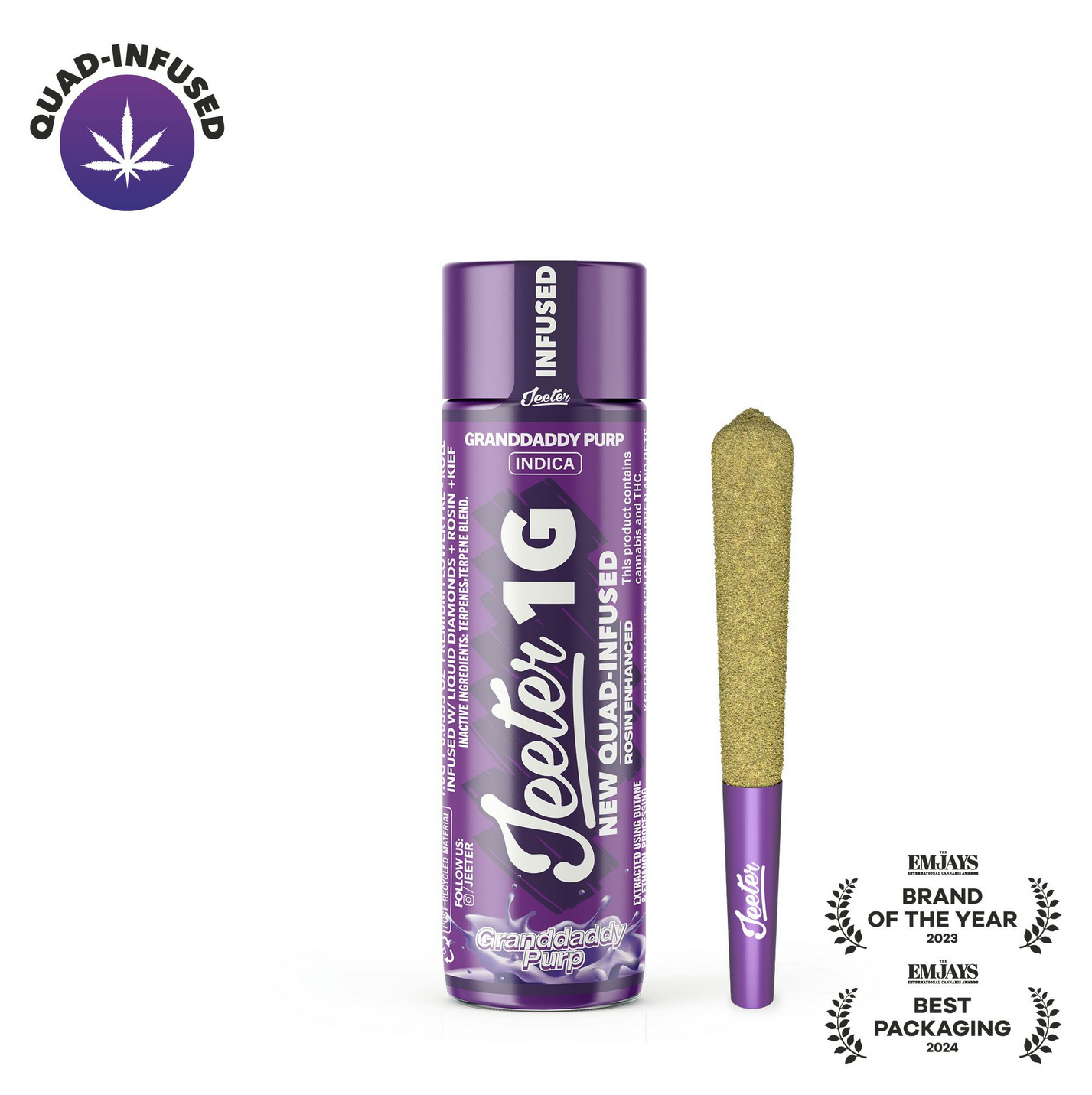 Jeeter | Infused Preroll | Granddaddy Purp | 1g