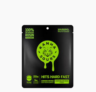 KANHA - [Kanha] Solventless Live Rosin Gummies - 100mg - Sour Melon Rush (H)