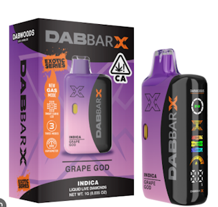 Dabwoods - Grape God | 1g | DAB BAR X | Dabwoods