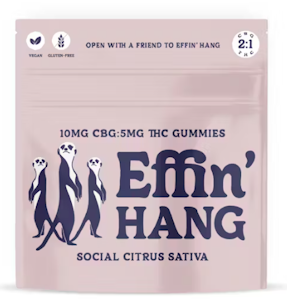 Effin' - Edibles | Effin' Hang | Social Citrus 2:1 CBG:THC | 100mg