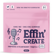 Edibles | Effin' Create | Inspiring Strawberry Tequila 2:1 THC:CBG | 100mg