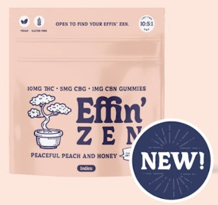 Effin' - Edibles | Effin' Zen | Peaceful Peach & Honey 10:5:1 THC:CBG:CBN: | 100mg
