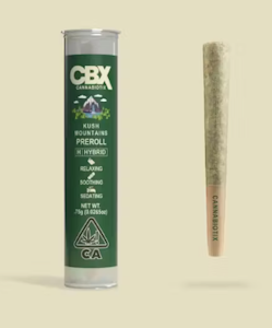 CBX - Kush Mountains | .75g | Pre Roll | CBX