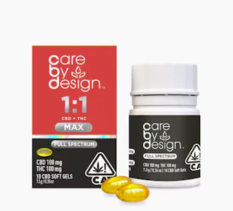 CARE BY DESIGN - [Care By Design] Soft Gel 10 Pack - 1000mg - MAX 1:1 (CBD:THC)