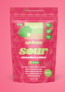 AYRLOOM - Ayrloom | Edible | Gummies - Sour Strawberry Kiwi | 100mg