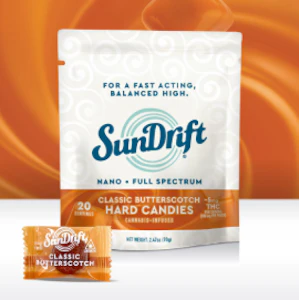 SunDrift - Classic Butterscotch Hard Candies | Edible | 5mg x 20pk | SunDrift