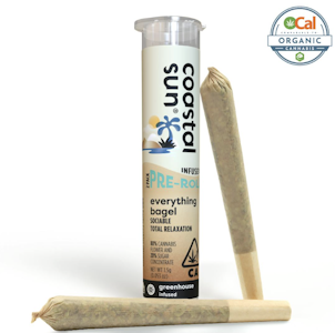 COASTAL SUN - Coastal Sun Infused Pre-rolls 2pk 1.5g - Everything Bagel 45%