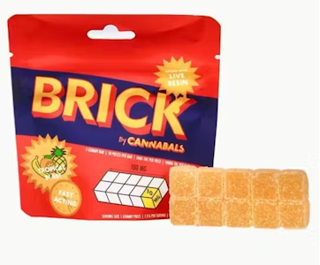 CANNABALS - Cannabals - Tropical Blast - Live Resin Infused - Brick Single Piece - 100mg