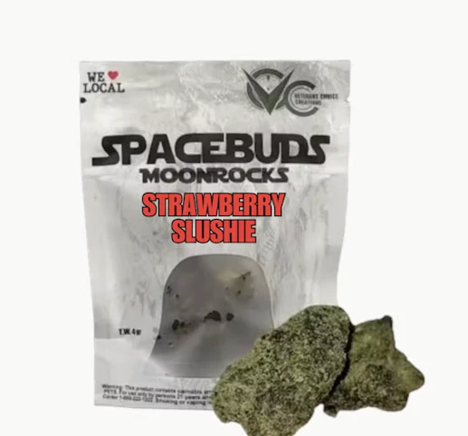 SPACEBUDS - Strawberry Slushie -Hybrid- 67% THC | 4g Moonrocks | Space Buds  C4 FRONT