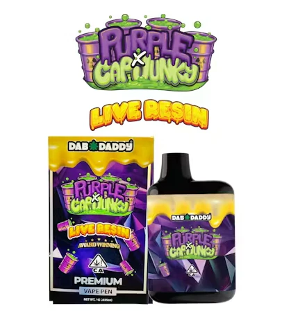 Dab Daddy Ⓡ - Purple X Cap Junky 1g Live Resin Disposable (Dab Daddy®) Main Image