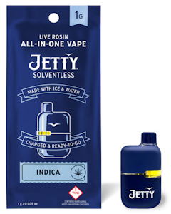 Jetty - Wedding Cake Solventless Live Rosin 1G Mini AIO Vape
