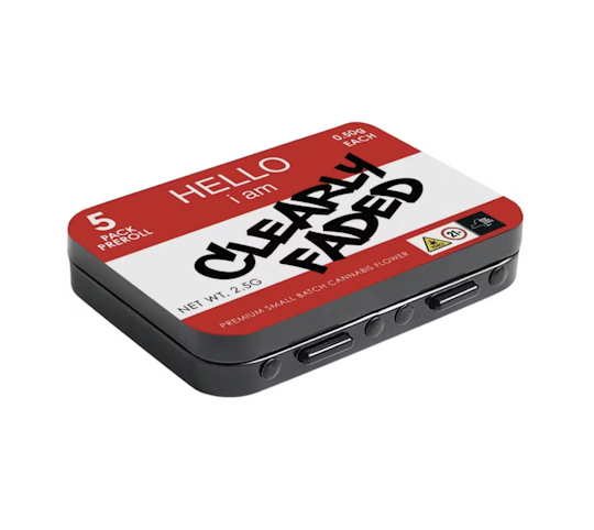 CLEARLY FADED - Scottie Pippen -Hybrid- 25.90% THC | 2.5g 5pk (Pre-Rolls) | Clearly Faded    -t11 back
