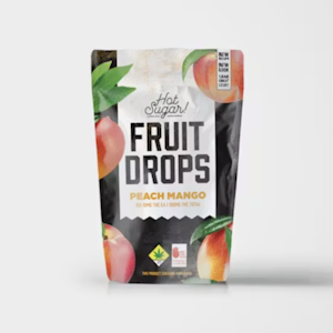 Hot Sugar - Fruit Drops | Peach Mango | Soft Chew Edibles | 10pk | DOH | 1:1 THC/CBD 100mg