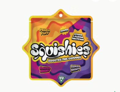 Squishies - Squishies - (Hybrid) 3-Flavor Hash Rosin Multipack Gummies 200MG ( Dragonfruit, Blue Raz, Watermelon) 