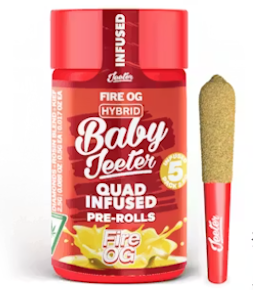 Baby Jeeter - Fire OG .5G ROSIN Infused Pre-Rolls (5 Pack)