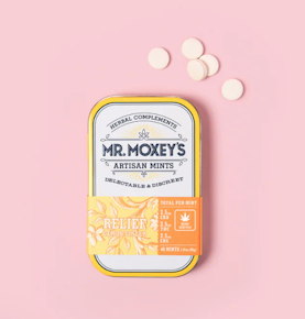 Mr Moxey's | Relief Lemon Ginger Mints | 20pk 1:1:1 CBD:THC:CBG