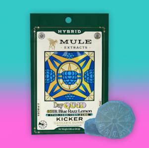 Mule Extracts - Mule | Sour Blue Razz Lemon Kickers | 2pk/100mg 1:1:2:1 THC:CBD:CBG:CBC