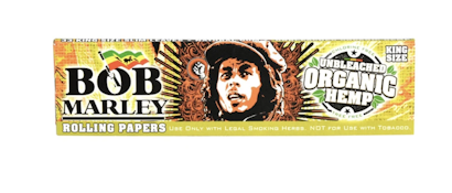 Bob Marley Unbleached Organic Hemp Rolling Papers | King Size
