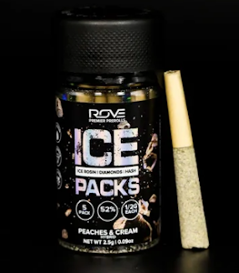 ROVE - Rove - Peaches & Cream - Rosin, Diamond, and Hash Infused - .5g Preroll - 5pk
